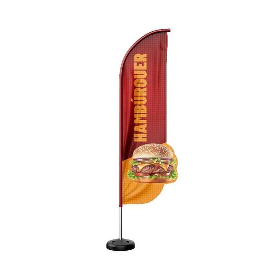 Imagem de Wind Banner 3D Kit Completo Hamburgueria Dupla Face Modelos