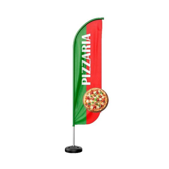 Imagem de Wind Banner 3D Kit Completo Pizzaria Dupla Face