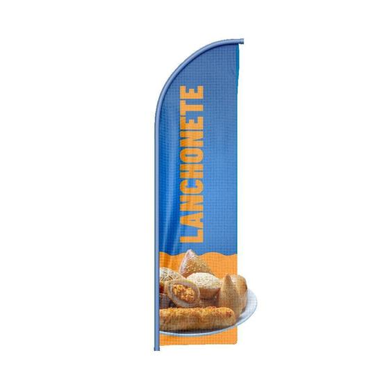 Imagem de Wind Banner 3D Lanchonete Dupla Face Somente Tecido 170X70Cm