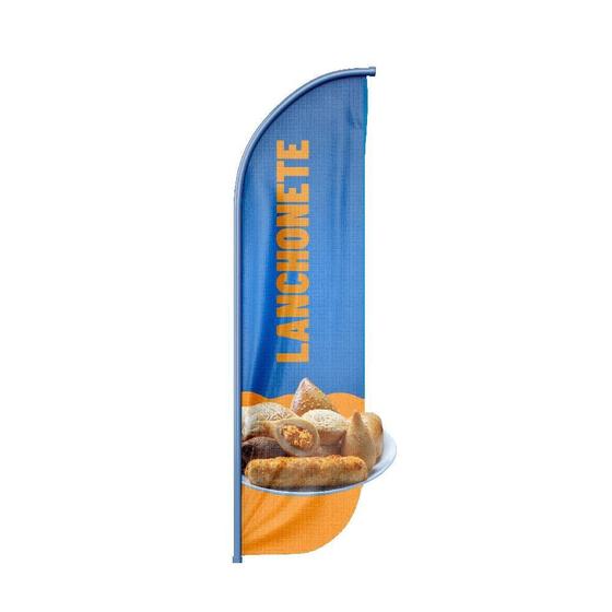 Imagem de Wind Banner 3D Lanchonete Dupla Face Somente Tecido 170X70Cm