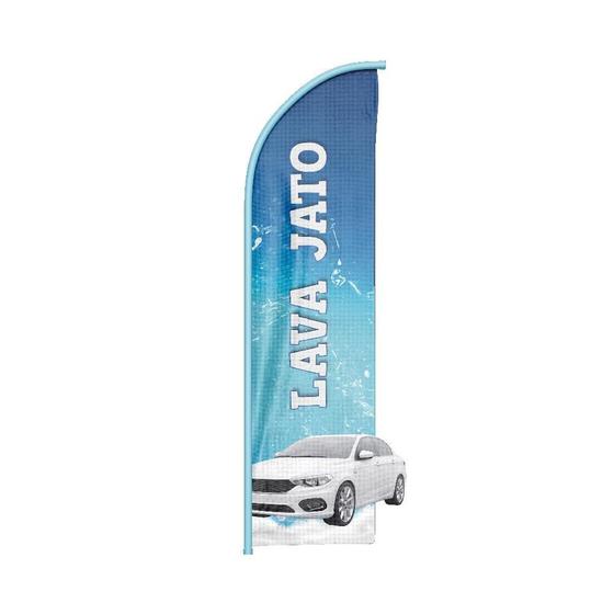 Imagem de Wind Banner 3D Lava Jato Dupla Face Somente Tecido 170X70Cm