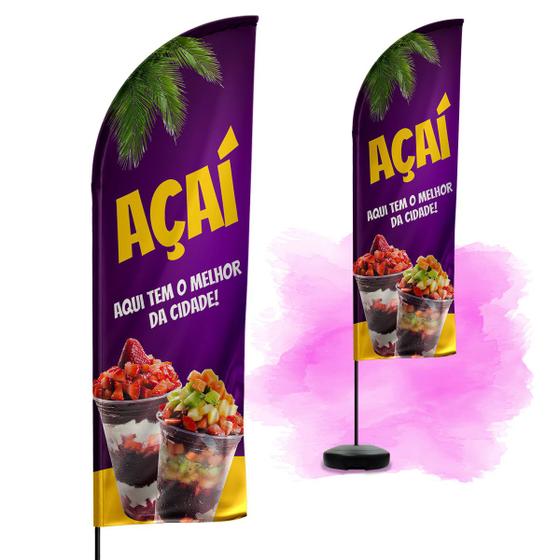 Imagem de Wind Banner Açai Mod. 2 Dupla Face 2m Somente Bandeira