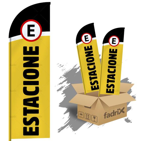 Imagem de Wind Banner Dupla Face 3mt Completo Estacione Kit C/ 2unds