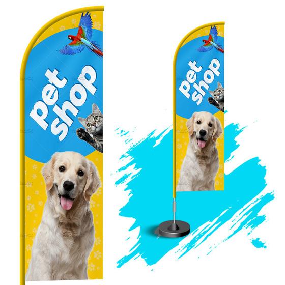Imagem de Wind Banner Dupla Face 3mt Completo Pet Shop