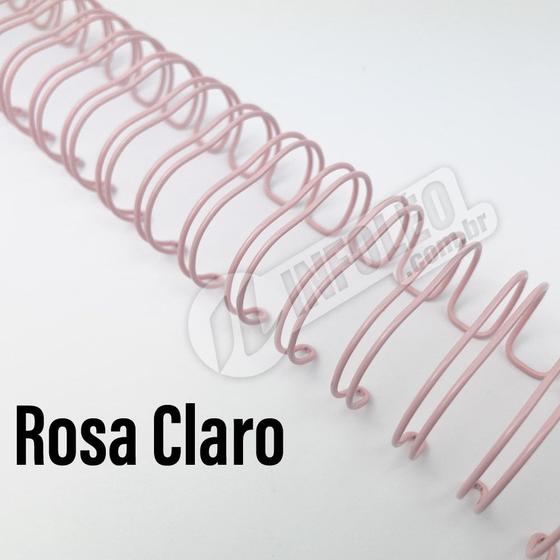 Imagem de Wire-o Espiral 3/4 Rosa Claro 2:1 23 anéis - 2 unidades