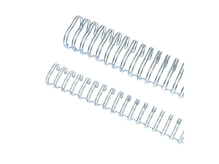 Imagem de Wire-o Garra Duplo Anel 1" para 200 fls A4 2x1 Prata(Silver) 50 und
