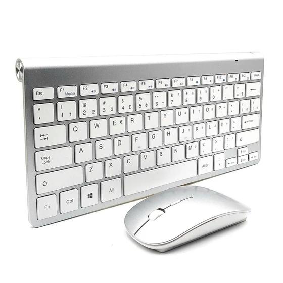 Imagem de Wireless Teclado Mouse Kit iPad Android Phone Smartv Nf Compacto