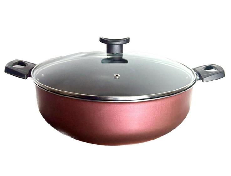 Imagem de Wok 30 Frigideira Grande Paella Caçarola Teflon Antiaderente