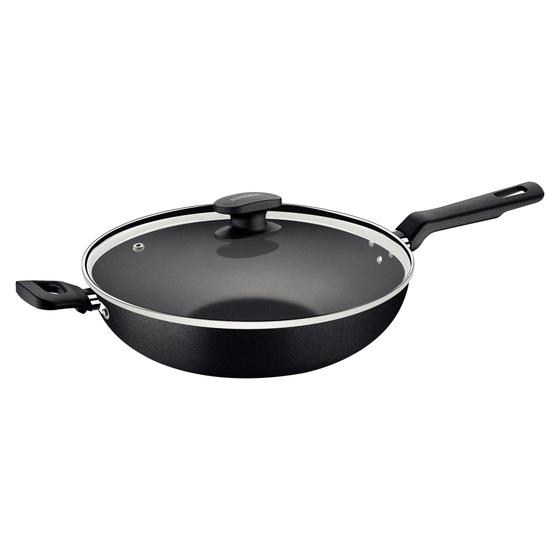 Imagem de Wok Tramontina Loreto em Alumínio com Revestimento Interno Antiaderente Starflon Max com Tampa de Vi