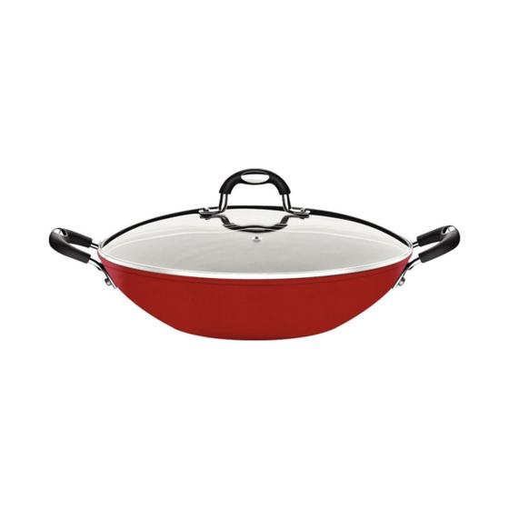 Imagem de Wok Tramontina Mônaco Indução 32cm Vermelho