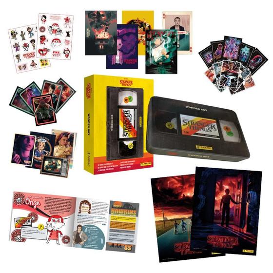 Imagem de Wonder Box Stranger Things - 65 Cards, 5 Cards XXL, Posters e Figurinhas