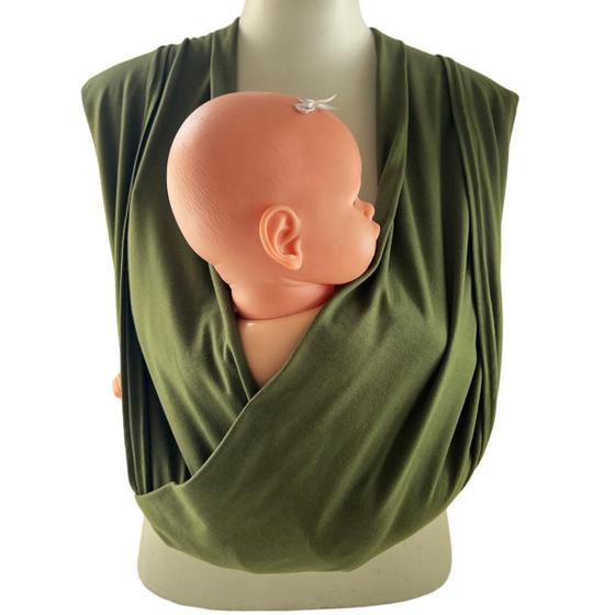 Imagem de Wrap Sling de Vestir para Carregar Bebês - Verde Musgo