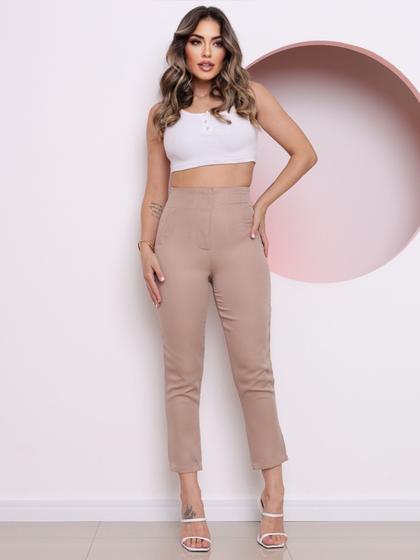 Imagem de WWZ FASHION Calça Alfaiataria Feminina Cintura Alta LANÇAMENTO Moda ZR 020