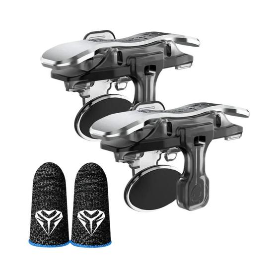 Imagem de X8-Mobile Game Controller para PUBG Phone, 6 Finger Trigger, Shoot Sensível, L1, R1, Aim Keys