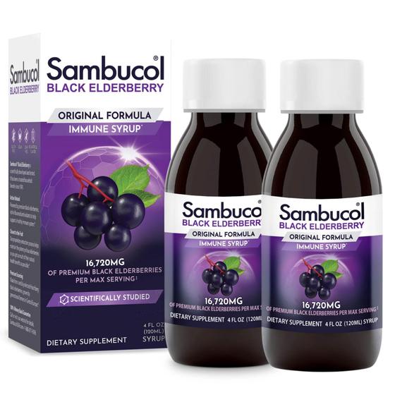 Imagem de Xarope Sambucol Black Elderberry 120ml - Pacote com 2