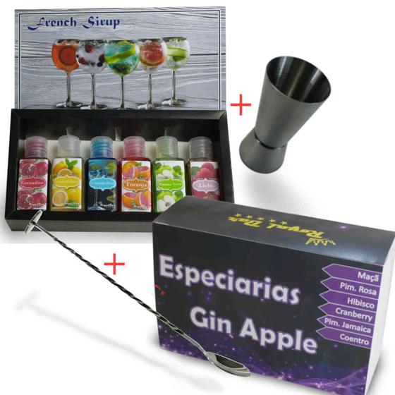 Imagem de Xaropes + Especiarias para Drinks + Acessórios - Kit Maçã