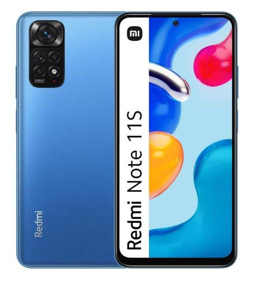 Menor preço em Xiaomi Redmi Note 11S Dual SIM 128GB 6GB RAM Câmeras 108 Mpx + 16 Mpx frontal Azul