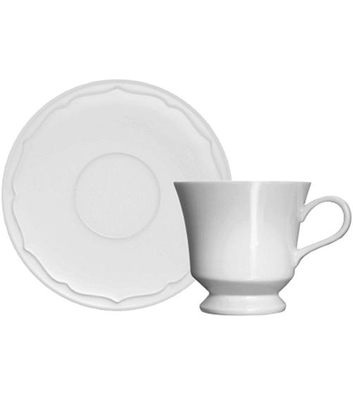 Imagem de Xicara 80ml Avulsa Para Café Clássica Com Pires Porcelana Germer