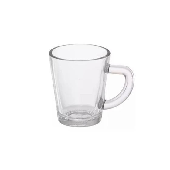 Imagem de Xícara café caneca de vidro 70ml com 6 peças cozinha novidade