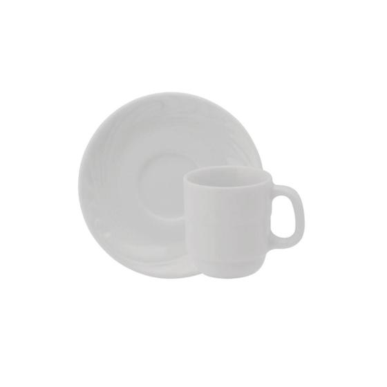Imagem de Xicara Café Com Pires 70ml Porcelana Schmidt - Mod. Waves 100