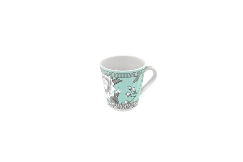 Imagem de Xícara café tramontina helen em porcelana decorada 70 ml