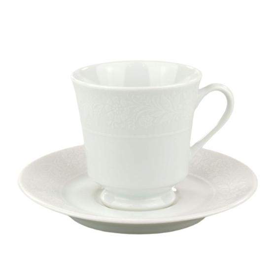 Imagem de Xícara Chá Com Pires 200ml Porcelana Schmidt - Dec. Noiva 2248