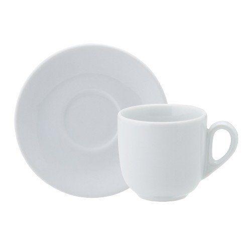 Xícara Chá Pires Linha Pampa Branco Porcelana Schmidt Menor preço em Xícara Chá Pires Linha Pampa Branco Porcelana Schmidt
