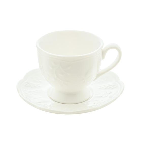 Imagem de Xícara Com Pires de Porcelana Café New Bone Butterfly 100ml