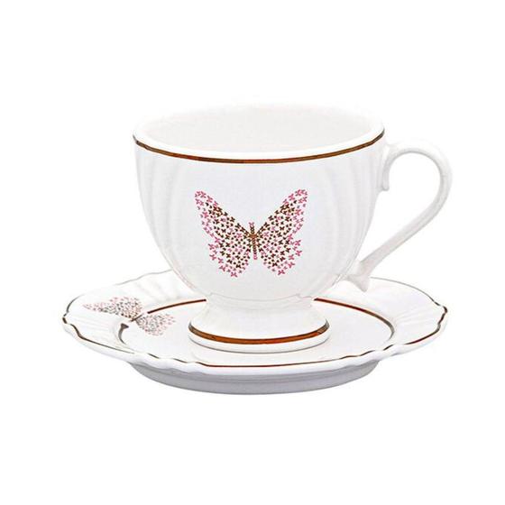 Imagem de Xícara Com Pires Oxford Porcelana 200ml Soleil Encantada W058-9816