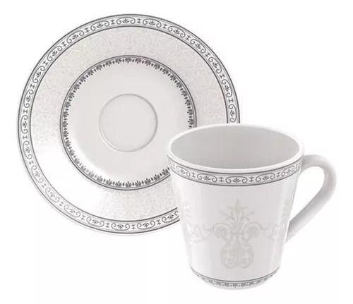 Imagem de Xicara de Café Com Pires Gabriele 70ml em Porcelana Tramontina