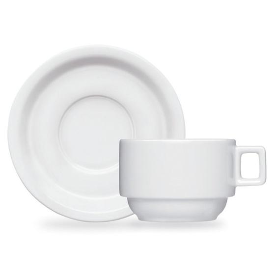 Imagem de Xícara de Café Hotel com Pires de Porcelana 100 ml Germer