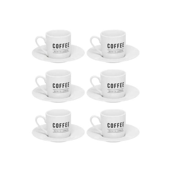 Imagem de Xicara De Cafe Manhattan Branco 80Ml 6Pcs