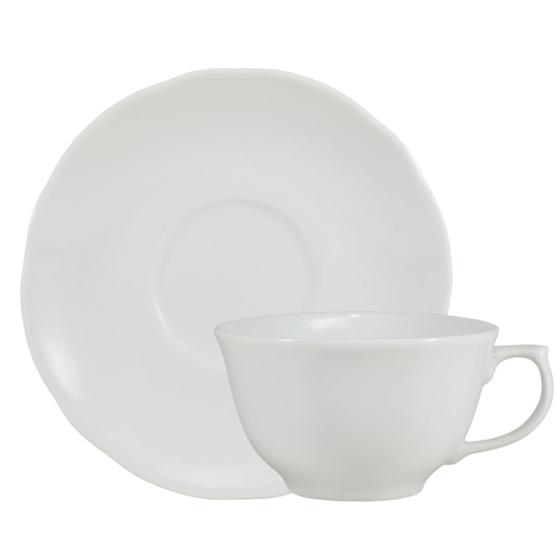 Imagem de Xícara de Chá Com Pires  200ml Porcelana Schmidt - Mod. Izabel 003