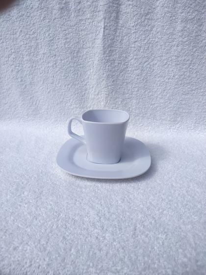 Imagem de Xicara De Chá Com Pires Branca plastico 150ml- Fratelli
