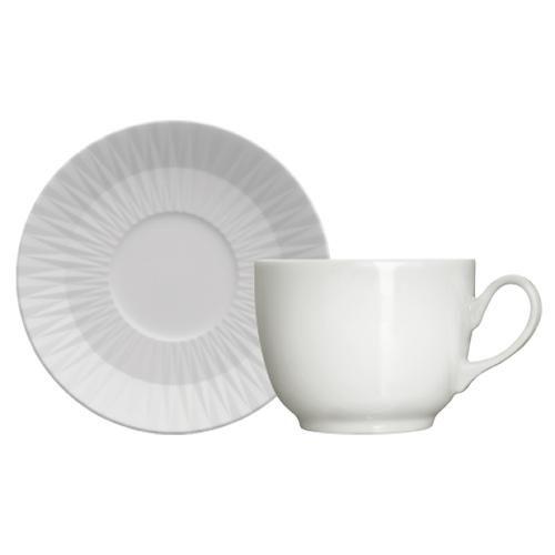 Imagem de Xícara de chá (com Pires) - Diamante (Branco)