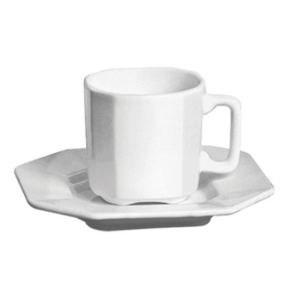 Imagem de Xícara de Chá com Pires Objeto 6 Peças Branco Scalla