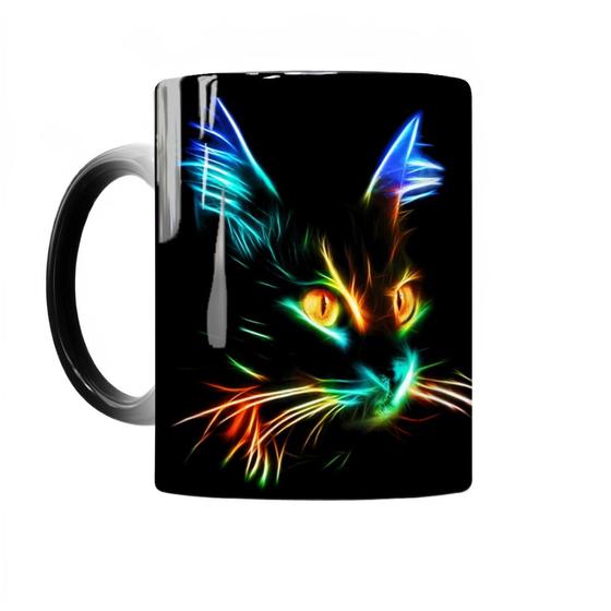 Imagem de Xícara de chá Wokex Creative Magic Color Changing Cat Ceramic 350 ml