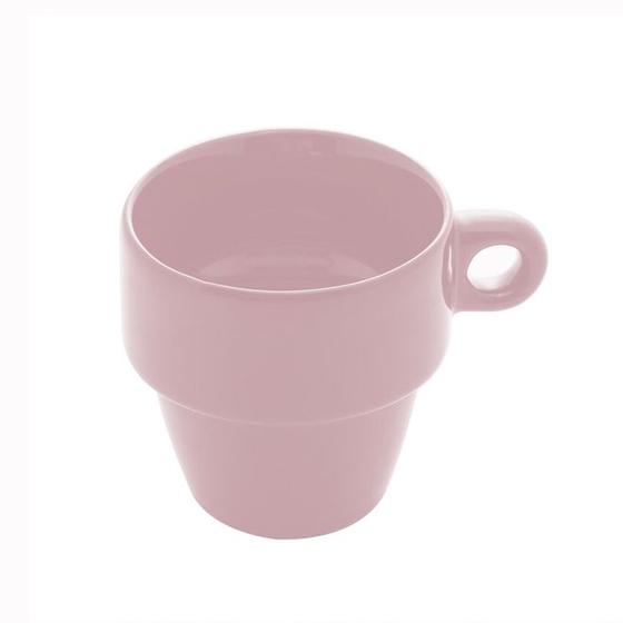 Imagem de XICARA P/CAFE CERAMICA EMPILHAVEL ROSA 90ml