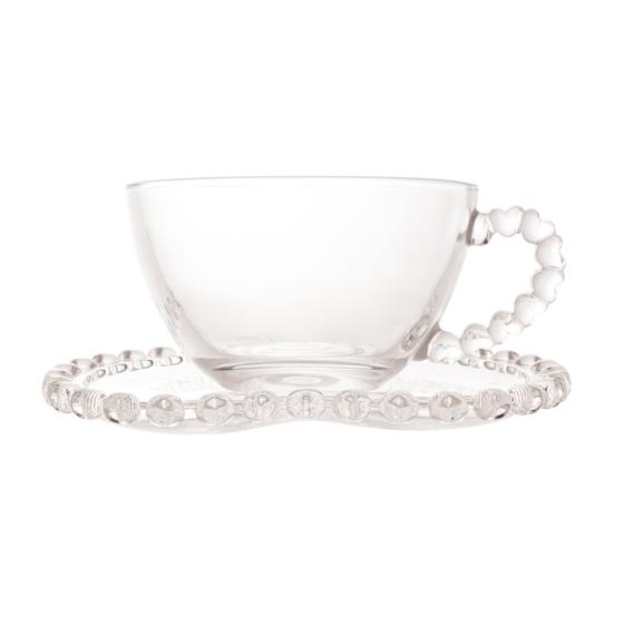 Imagem de XICARA P/CHA C/PIRES DE CRISTAL DE CHUMBO CORACAO 170ml