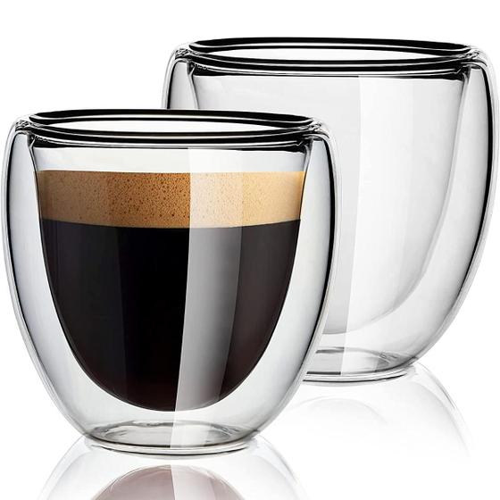 Xícara Vidro Duplo Sem Alça Nespresso Dolce Gusto 2 Un 250ml Majestic