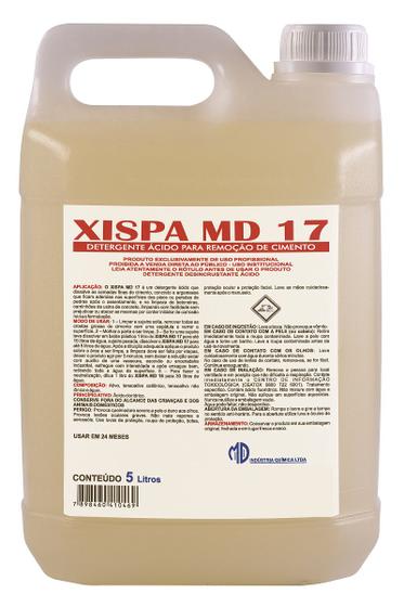 Imagem de Xispa md 17 - detergente ácido para remoção de cimento - md - 5 litros