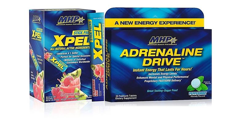 Imagem de Xpel Stick Packs morango kiwi 20 saches + Adrenaline 15 pastilhas