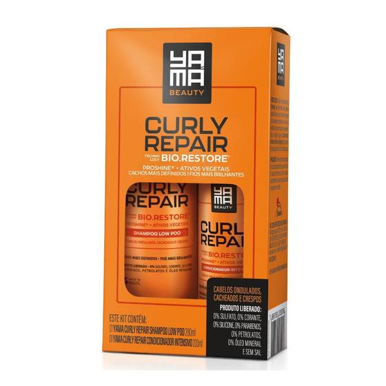 Imagem de Yama Curly Repair Kit Shampoo Low Poo 280Ml + Condicionador