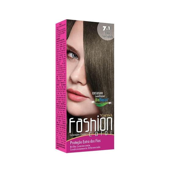Imagem de Yamá Fashion Color Coloração Mini Kit 7.1 Louro Acinzentado