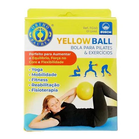 Yellow Ball Bola para Pilates e Exercícios Ortho Pauher Menor preço em Yellow Ball Bola para Pilates e Exercícios Ortho Pauher
