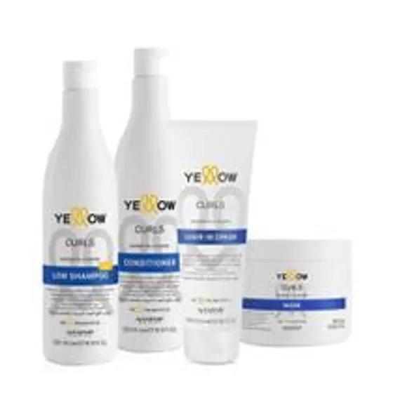 Imagem de Yellow Curls Shampoo + Condicionador + Mascara 500ml + Leave-in Cream 250ml