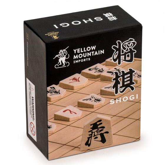 Imagem de Yellow Mountain Importas De madeira Shogi Jogo de xadrez japonês Tradicional Koma Jogando Peças Definidas