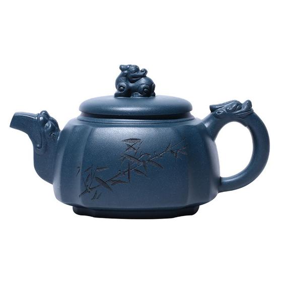 Imagem de Yixing famoso barro roxo dragão chá pote de kung fu  kettle mud verde sifang tamron creative teaware Bules