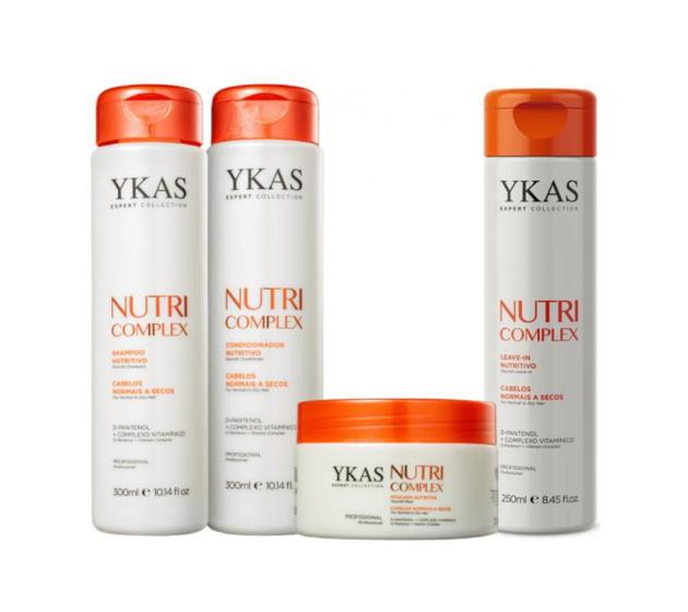 Imagem de Ykas Nutri Complex Shampoo + Condicionador 300ml + Máscara 250g + Leave-in 250g