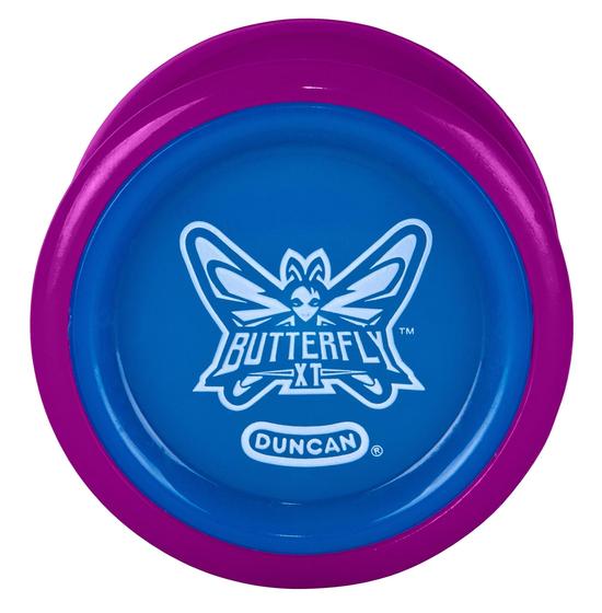 Imagem de Yo-Yo Duncan Butterfly XT Roxo com Boné Azul - Brinquedo de Truques de String